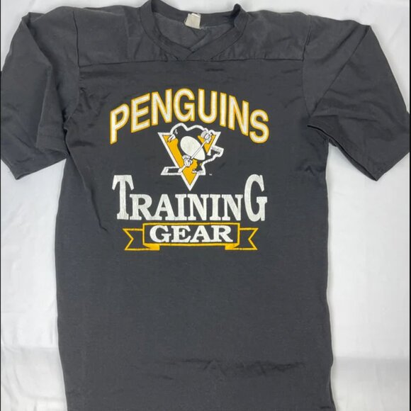 VINTAGE RAVENS PITTSBURGH PENGUINS TRAINING GEAR NHL HOCKEY JERSEY XL - Picture 3 of 3